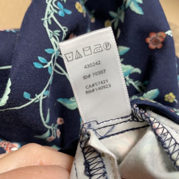 Loft Size 6P Marisa The Riviera Cropped Pants Women's Petite Multicolor Floral - Picture 8 of 8